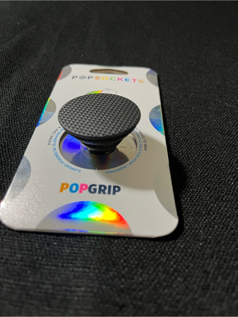 PopSocket Instruction Card Black and White PopGrip Packaging
